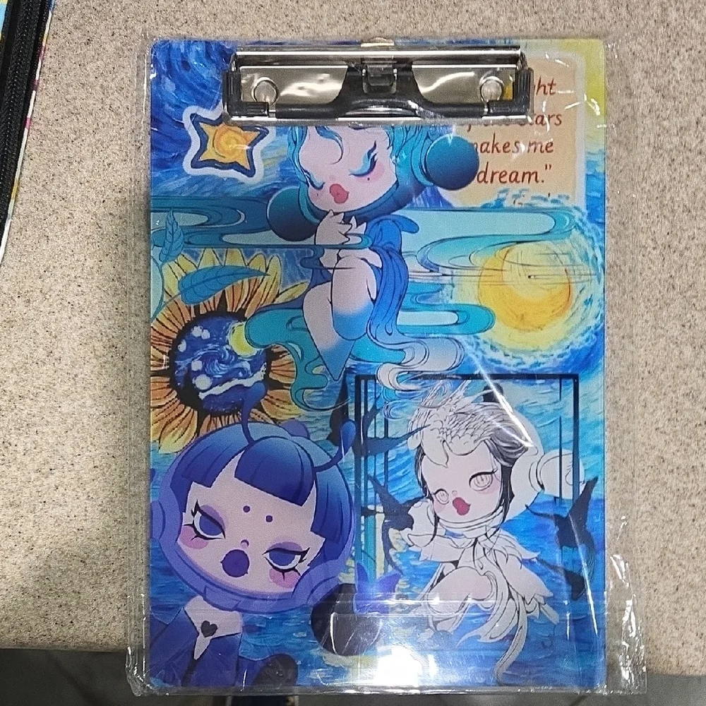 Kawaii Blue Character Clipboard